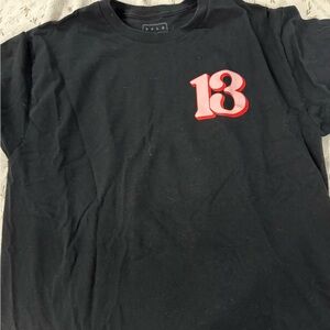 Black T-Shirt with Red Graphic by XPLR